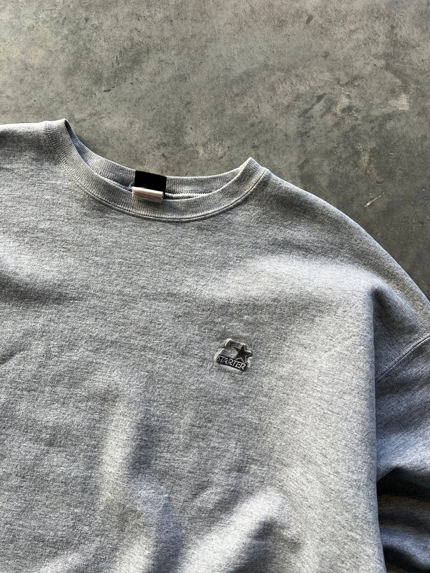 Vintage Grey Starter Logo Crew - L