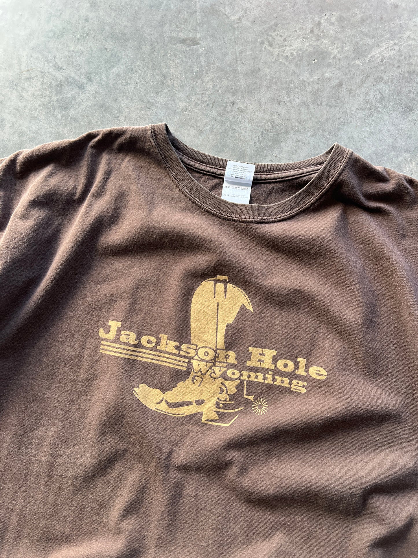 Vintage Brown Jackson Hole Wyoming Shirt - XXL