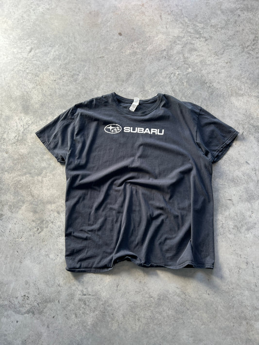 Vintage Black Subaru Spellout Shirt - XXL