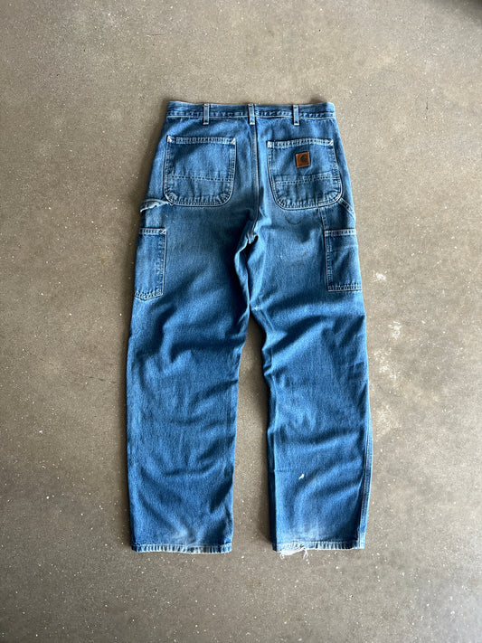 Vintage Dark Wash Carhartt Carpenter Pants - 33x32