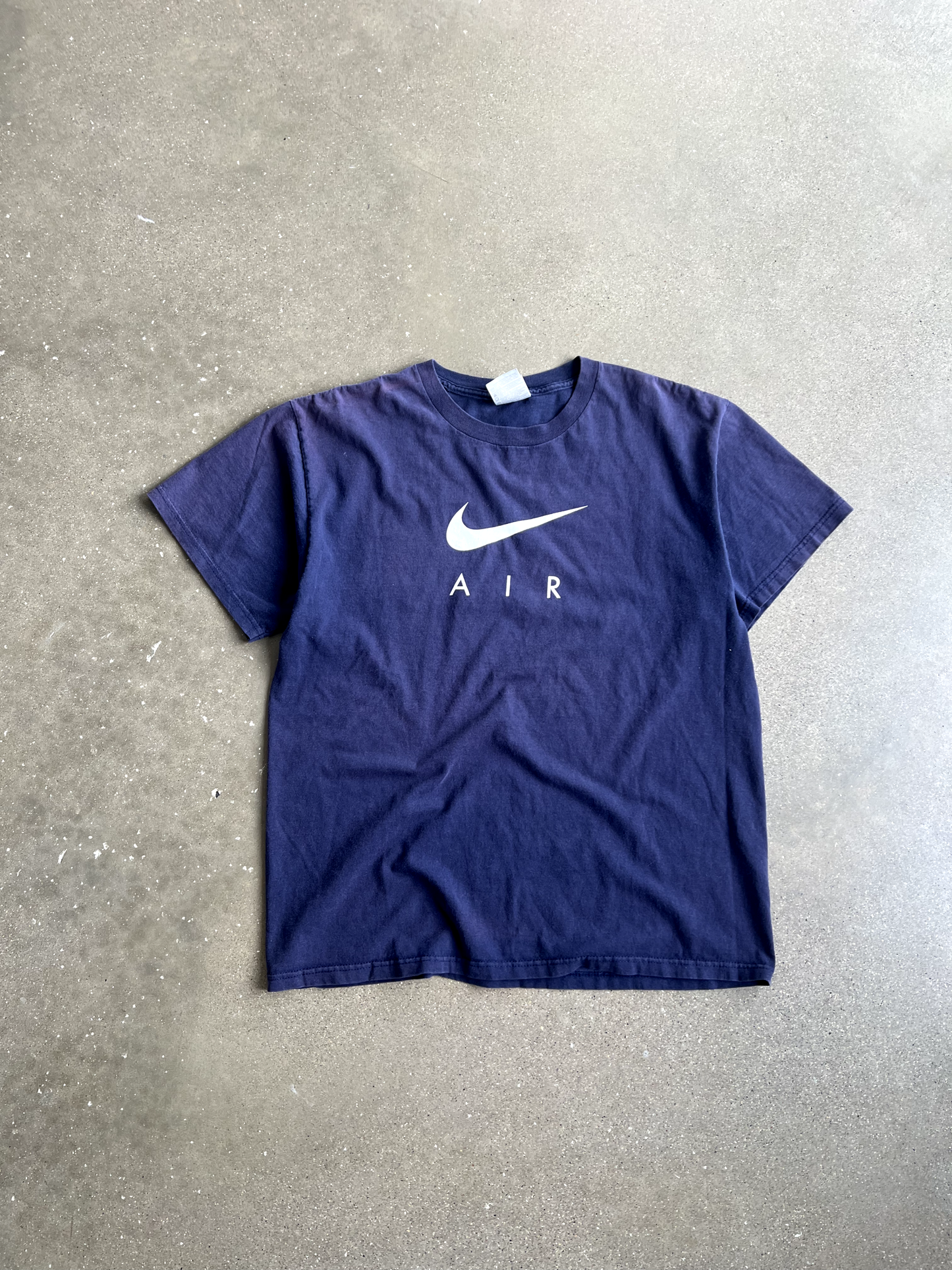 Vintage Navy Blue Nike Air Swoosh Tee - L