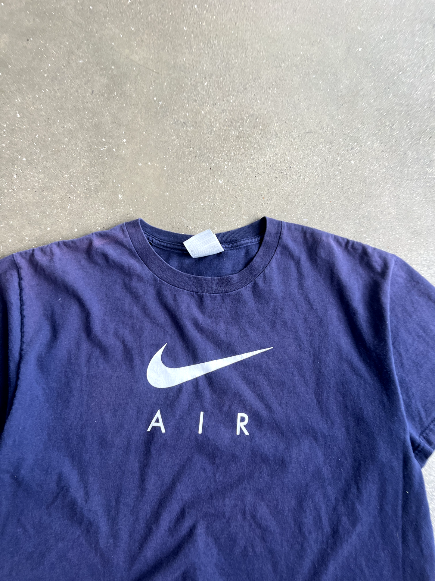 Vintage Navy Blue Nike Air Swoosh Tee - L