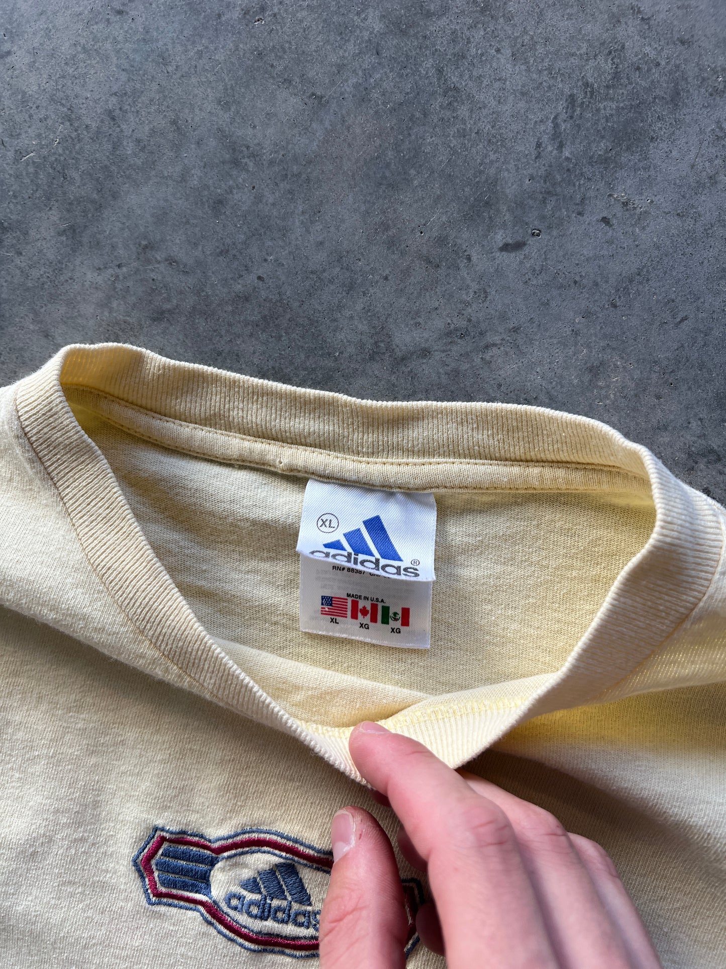 Vintage Light Yellow Adidas Shirt - S