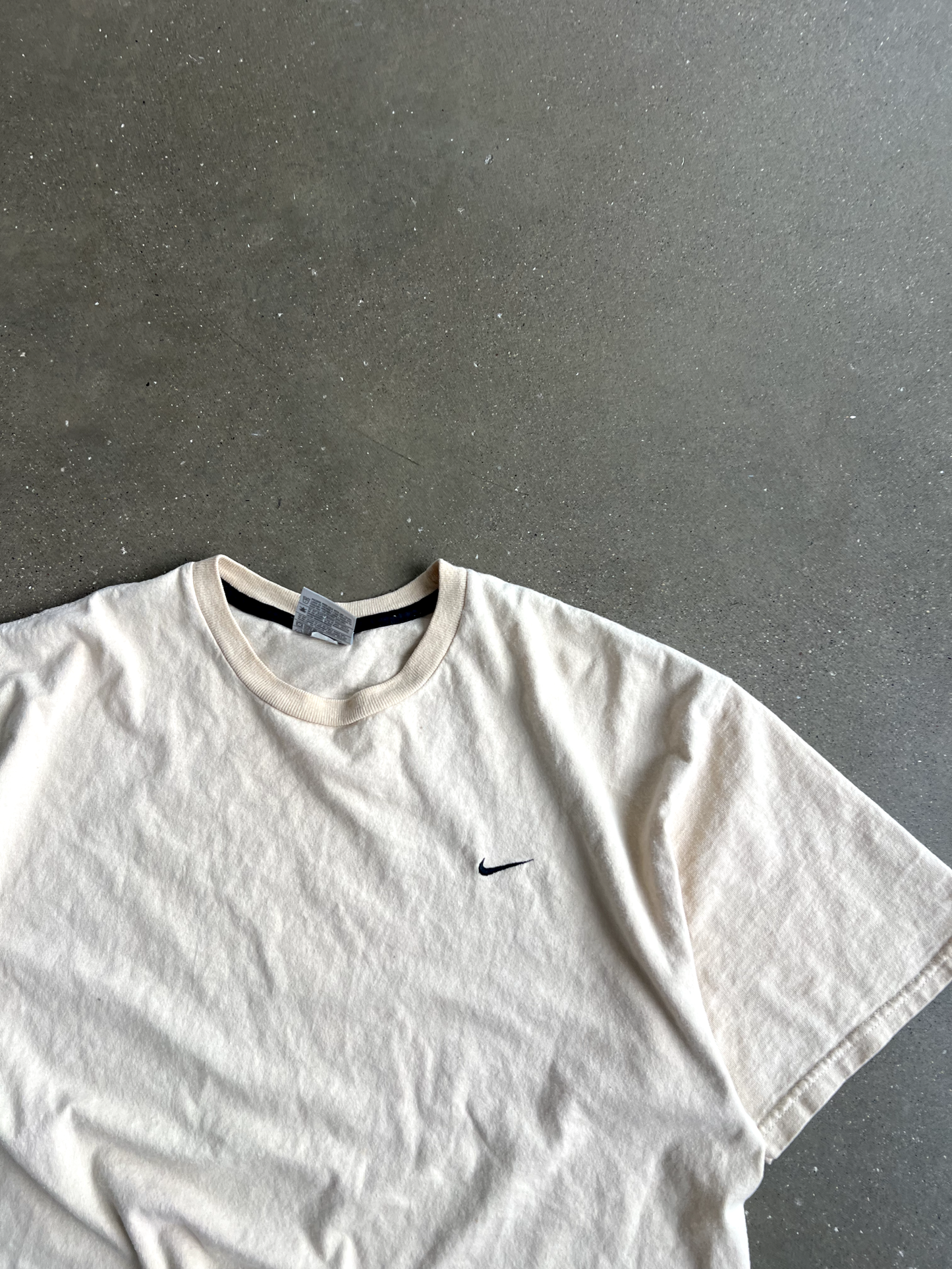 Vintage Cream Nike Swoosh Tee - L