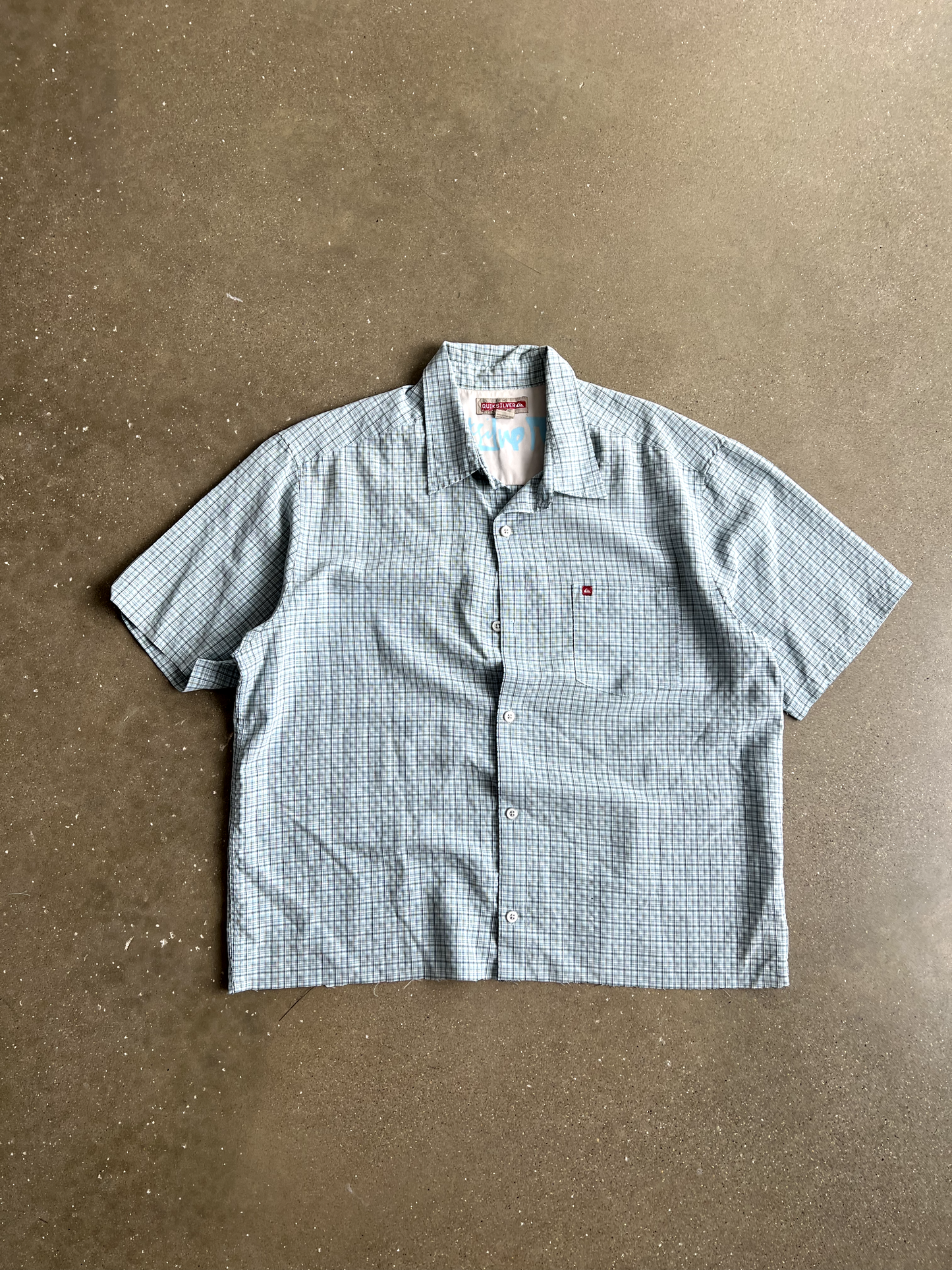 Vintage Blue Striped Button Up - XL