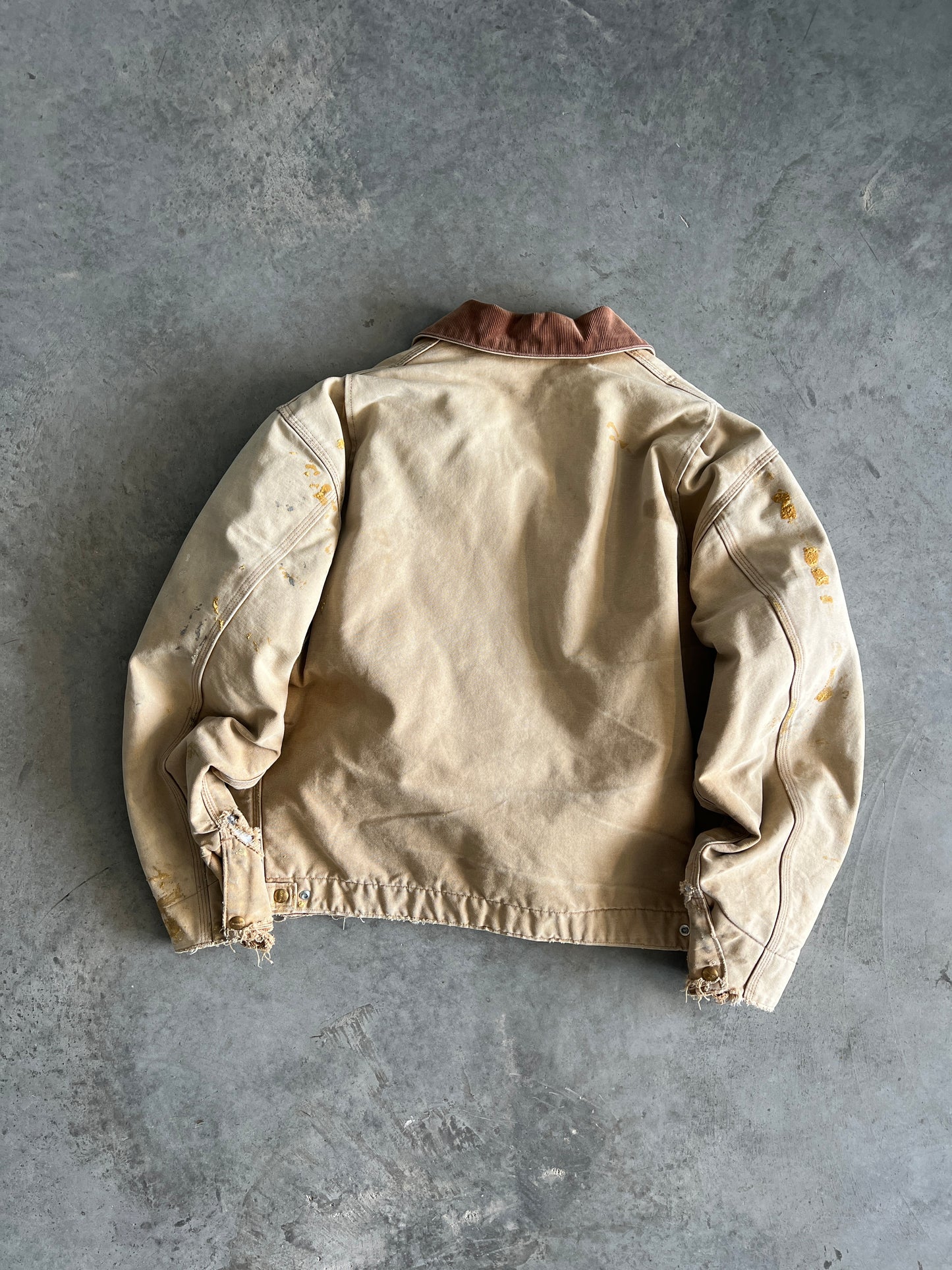 Vintage Thrashed Tan Carhartt Detroit - XXL