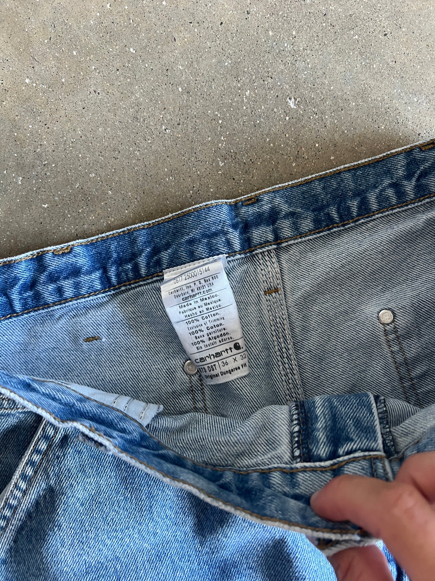 Vintage Light Blue Carhartt Double Knee Pants - 36x32