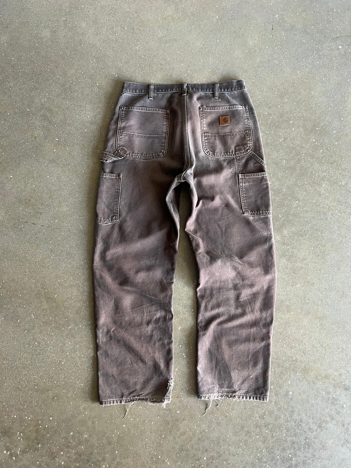 Vintage Distressed Brown Carhartt Double Knee Pants - 33x32