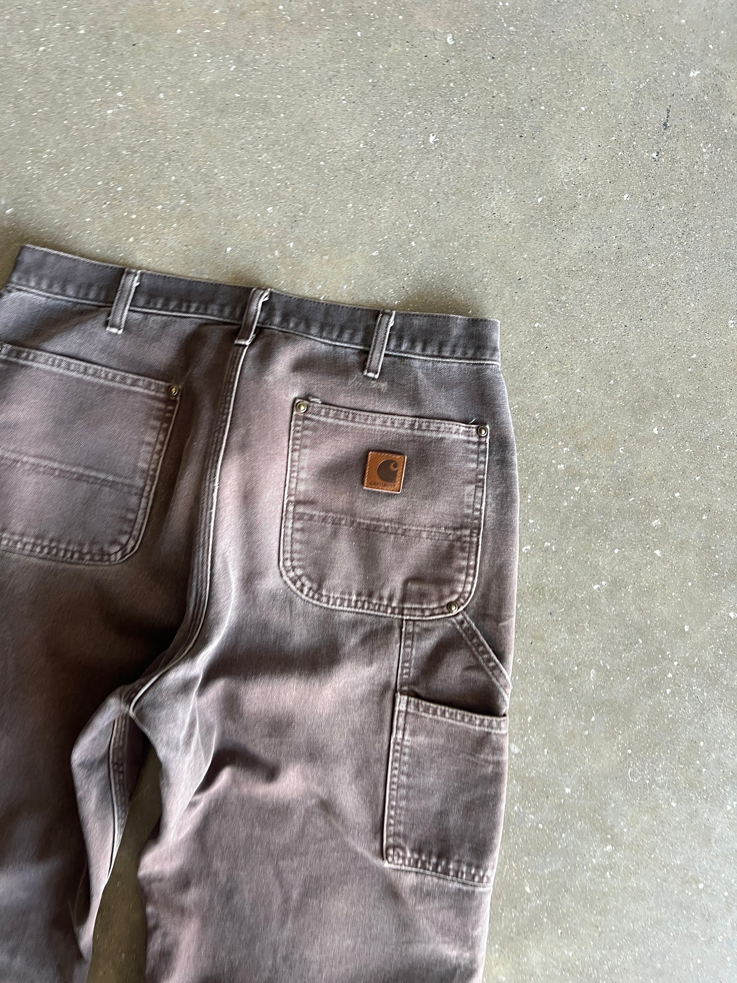 Vintage Distressed Brown Carhartt Double Knee Pants - 33x32