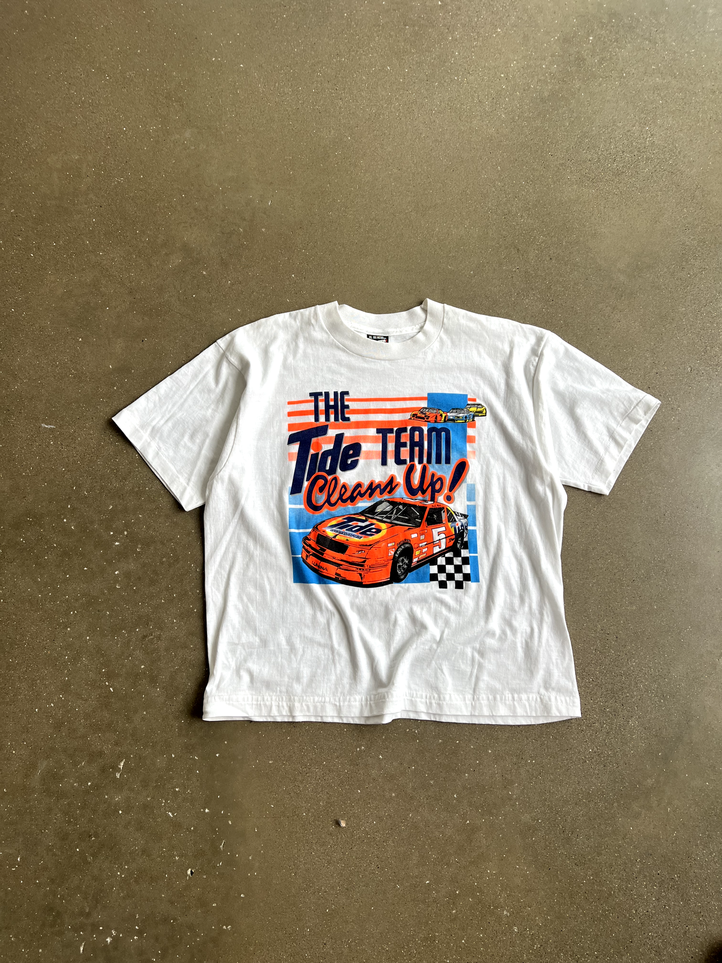 Vintage White Nascar Graphic Tee - XL