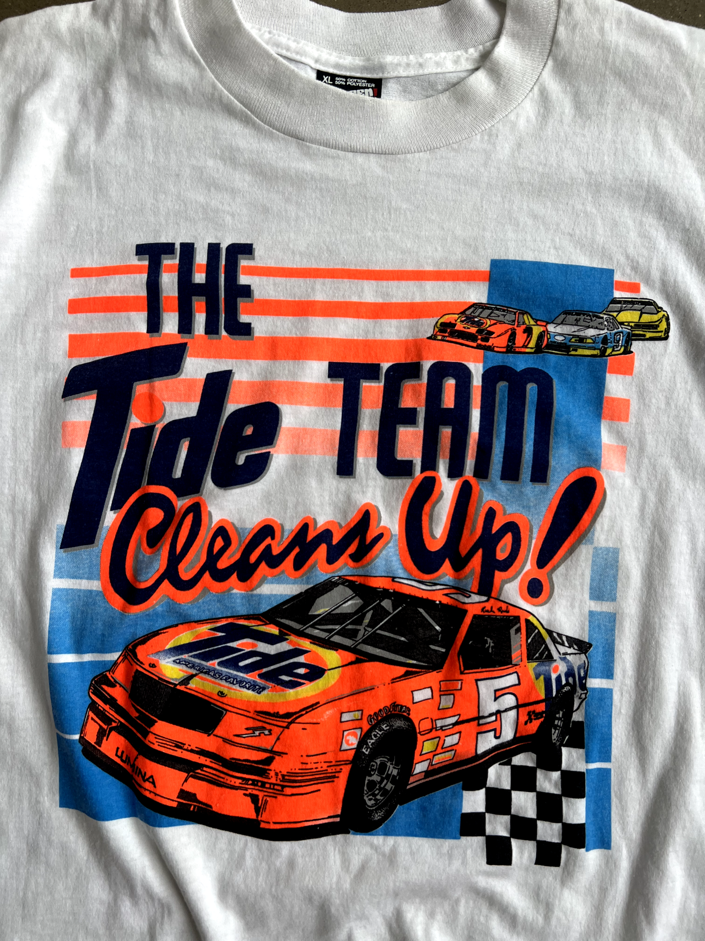 Vintage White Nascar Graphic Tee - XL
