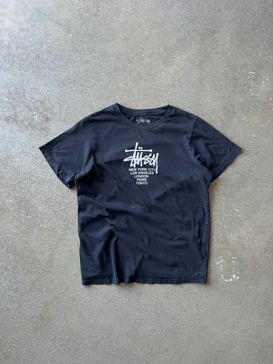 Vintage Black STUSSY T-Shirt - S