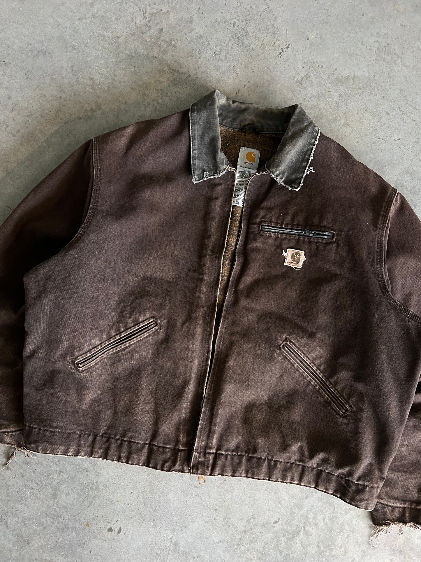 Vintage Faded Brown Carhartt Detroit Jacket - XXL