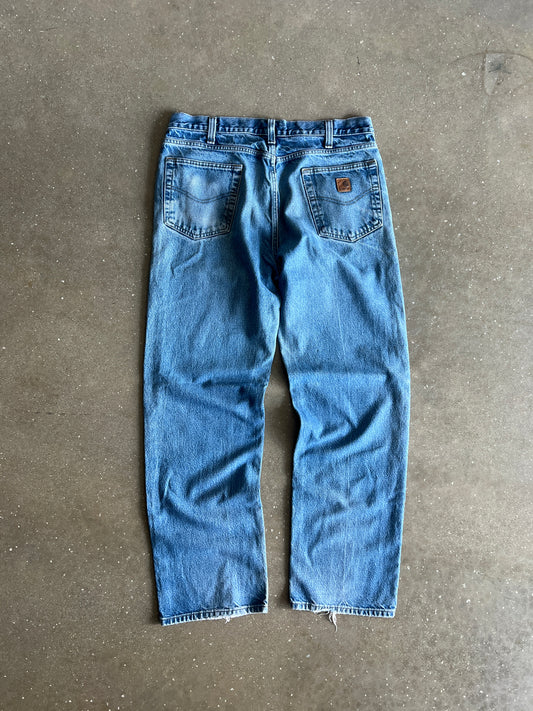 Vintage Faded Blue Carhartt Pants - 36x32