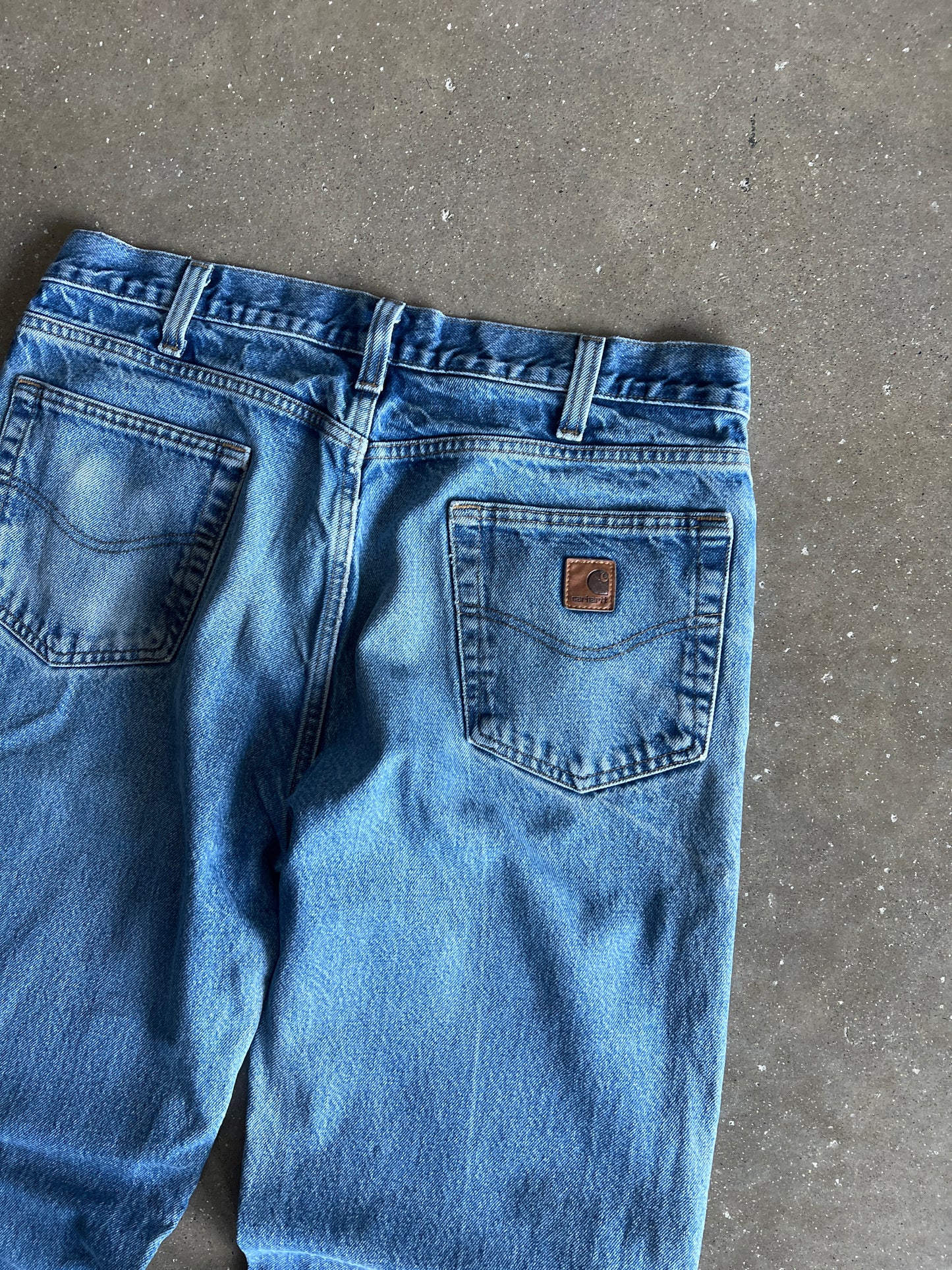 Vintage Faded Blue Carhartt Pants - 36x32