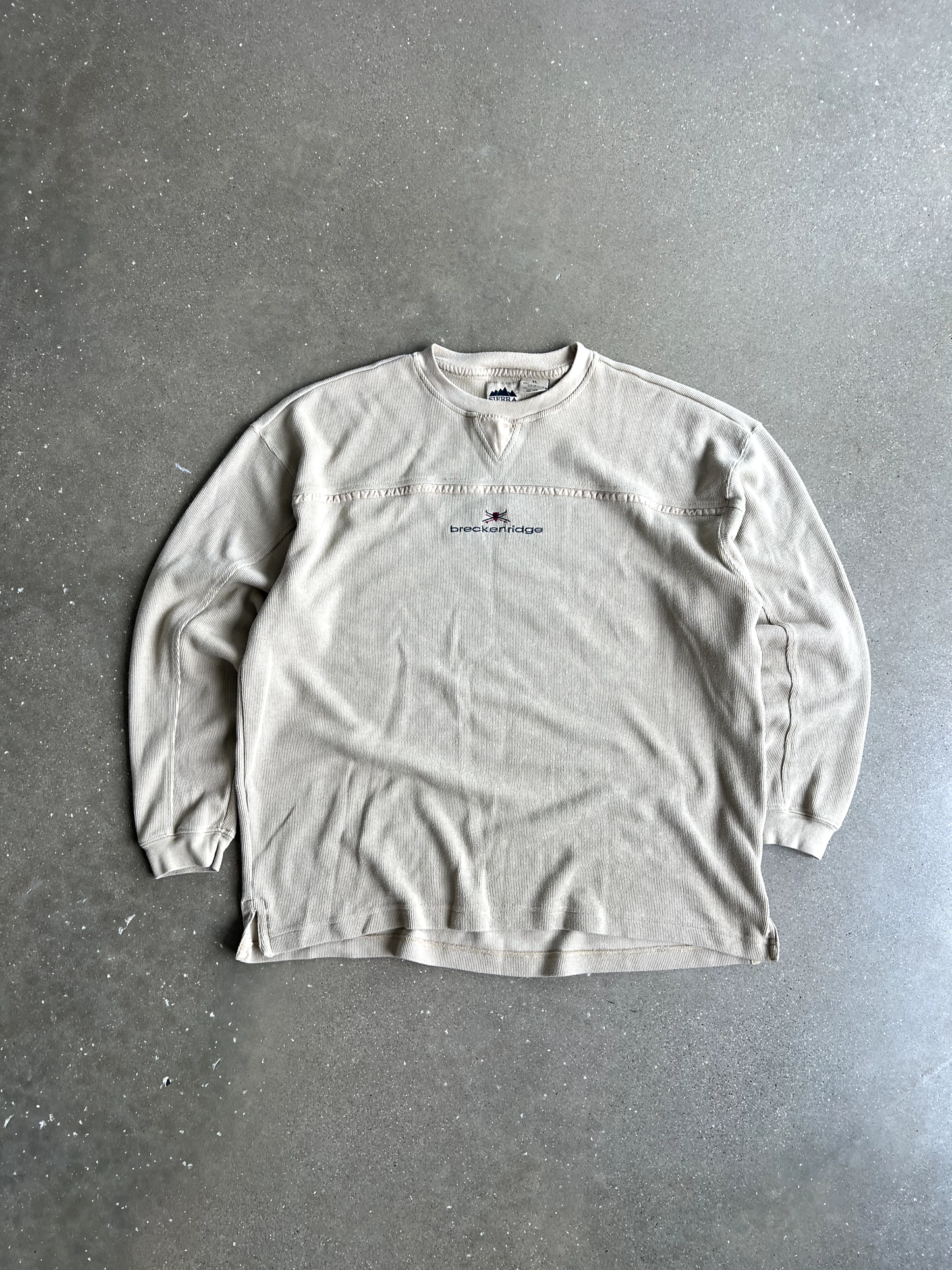 Vintage Cream Spellout Crewneck - XL