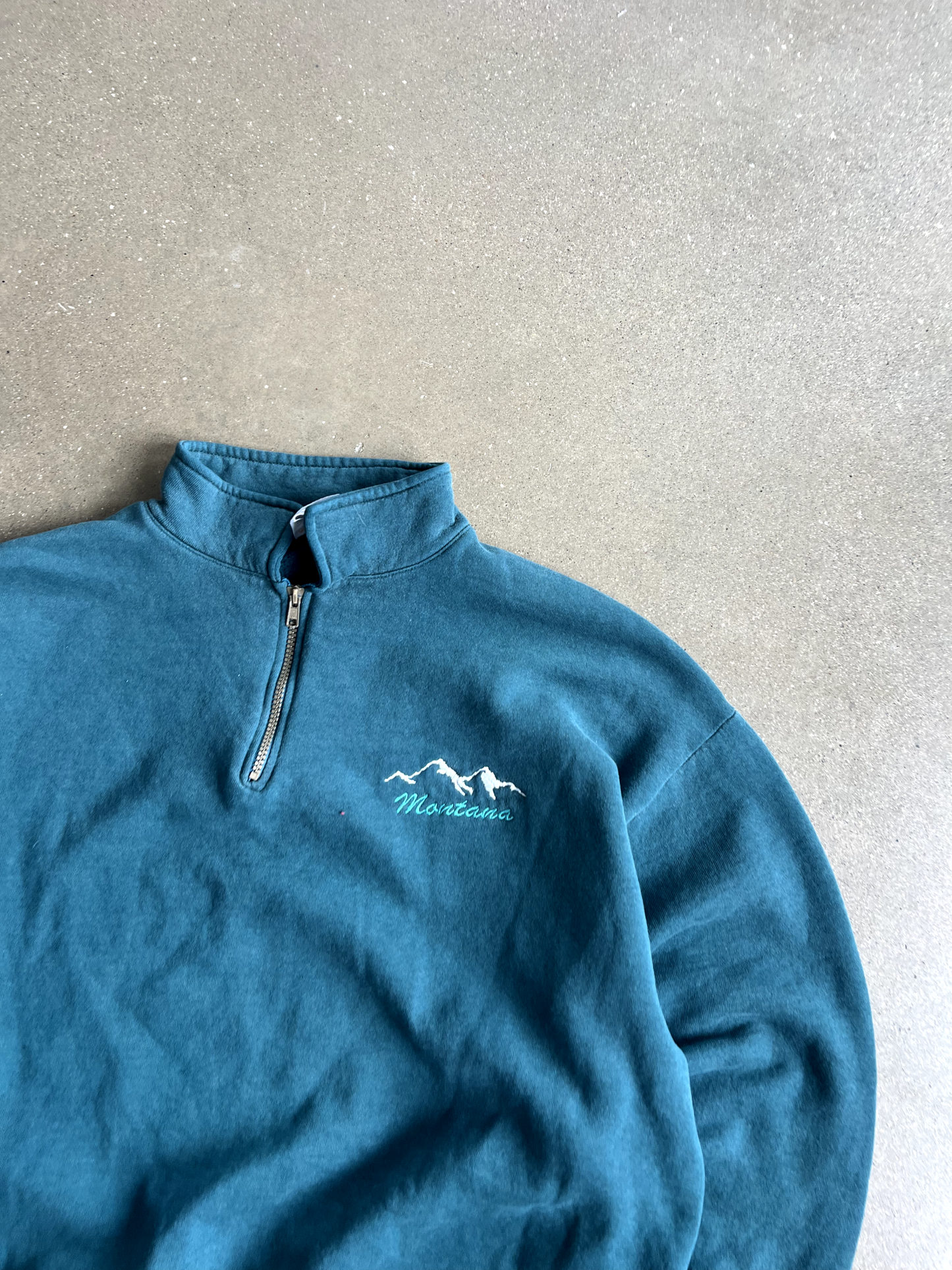 Vintage Teal Quarter Zip - 2XL