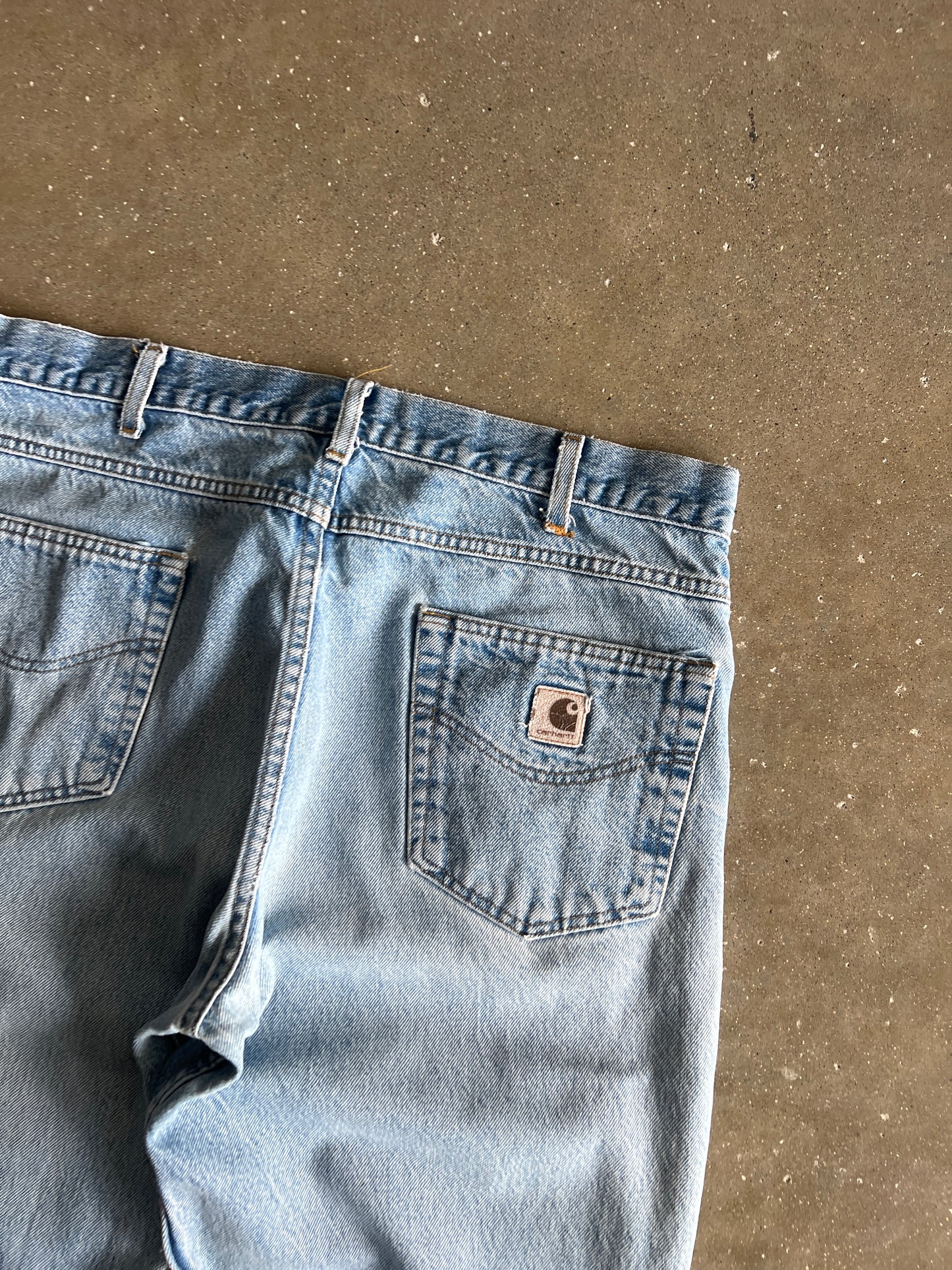 Vintage Faded Distressed Blue Carhartt Pants - 36x30
