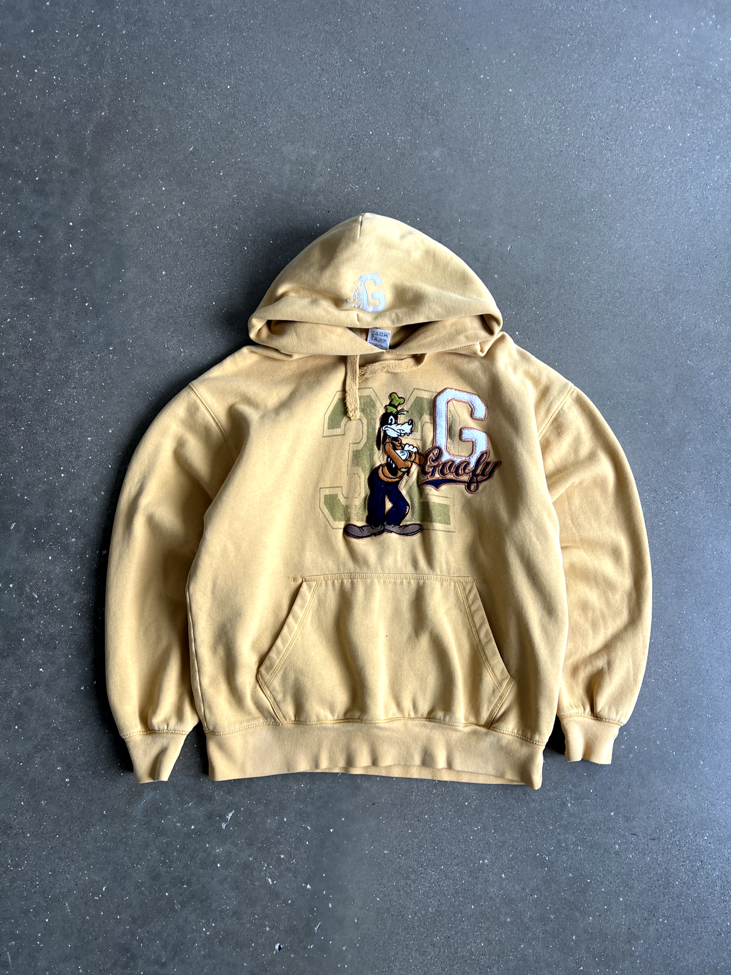 Vintage Yellow Disney Goofy Hoodie - M