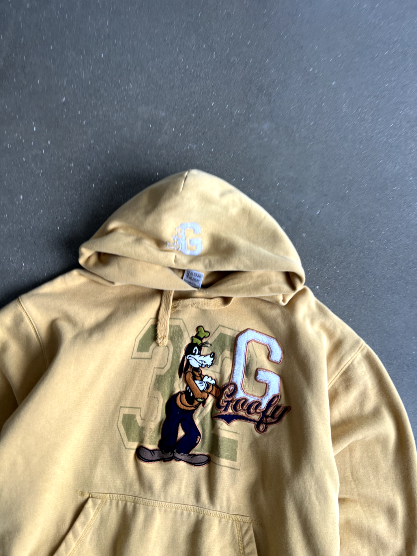 Vintage Yellow Disney Goofy Hoodie - M