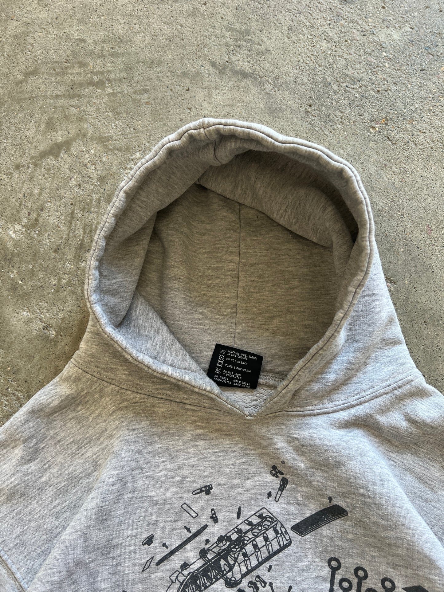 Vintage Ford Spellout Hoodie - L