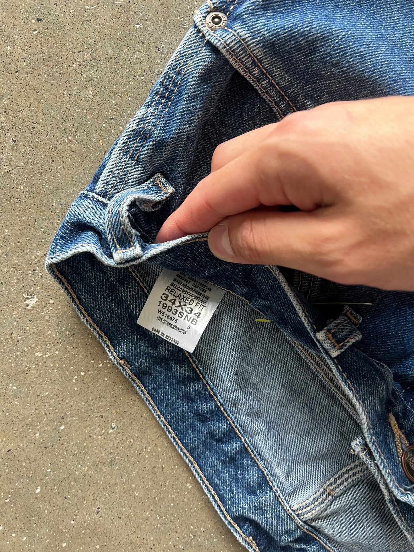 Vintage Dark Wash Blue Dickies Pants - 34x34