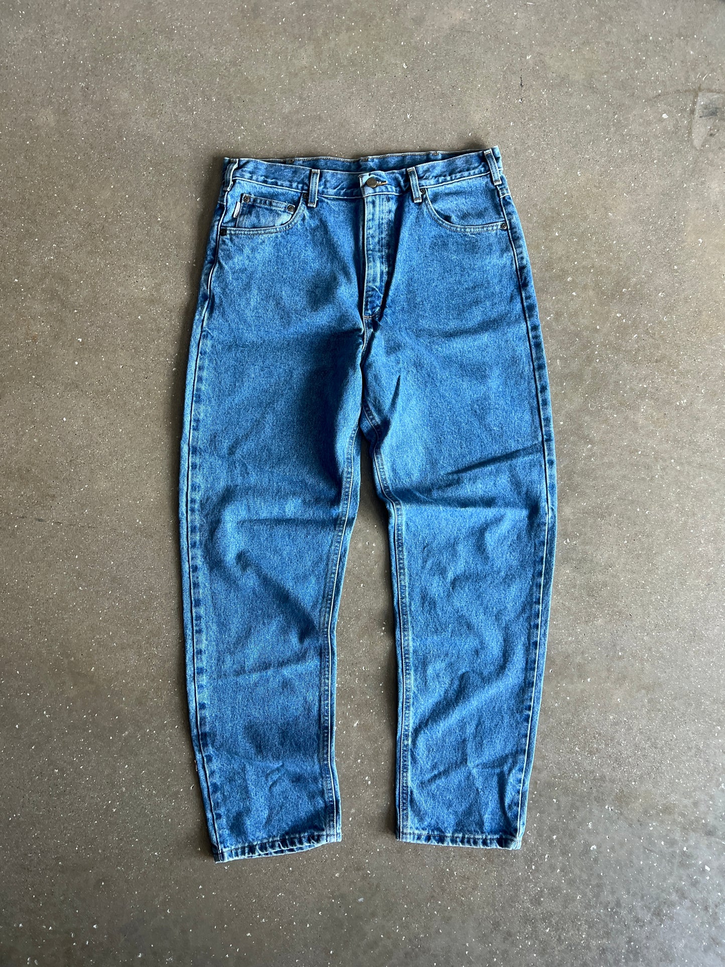 Vintage Faded Blue Carhartt Pants - 36x32