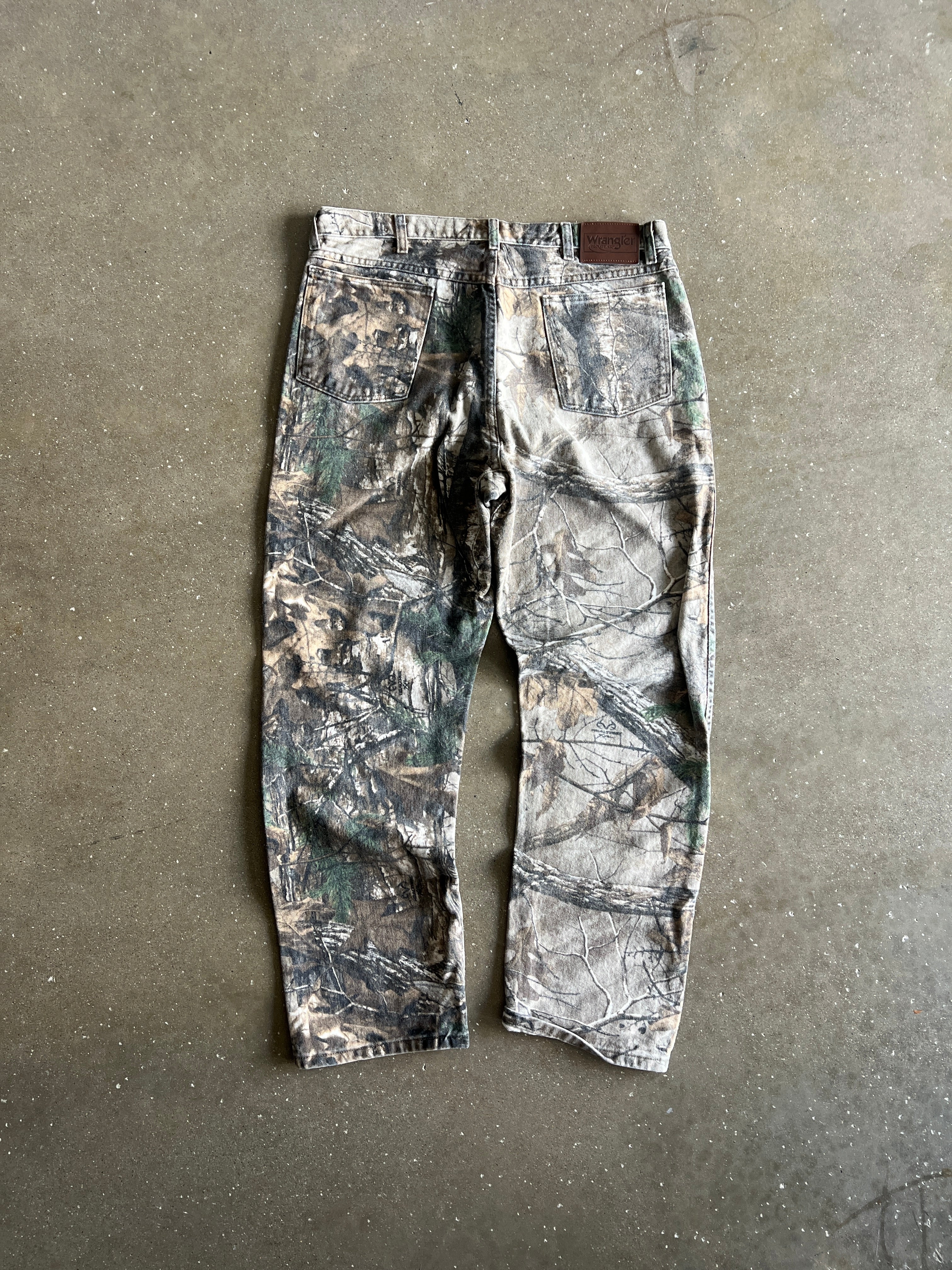 Vintage Faded Wrangler Camo Pants - 38x32