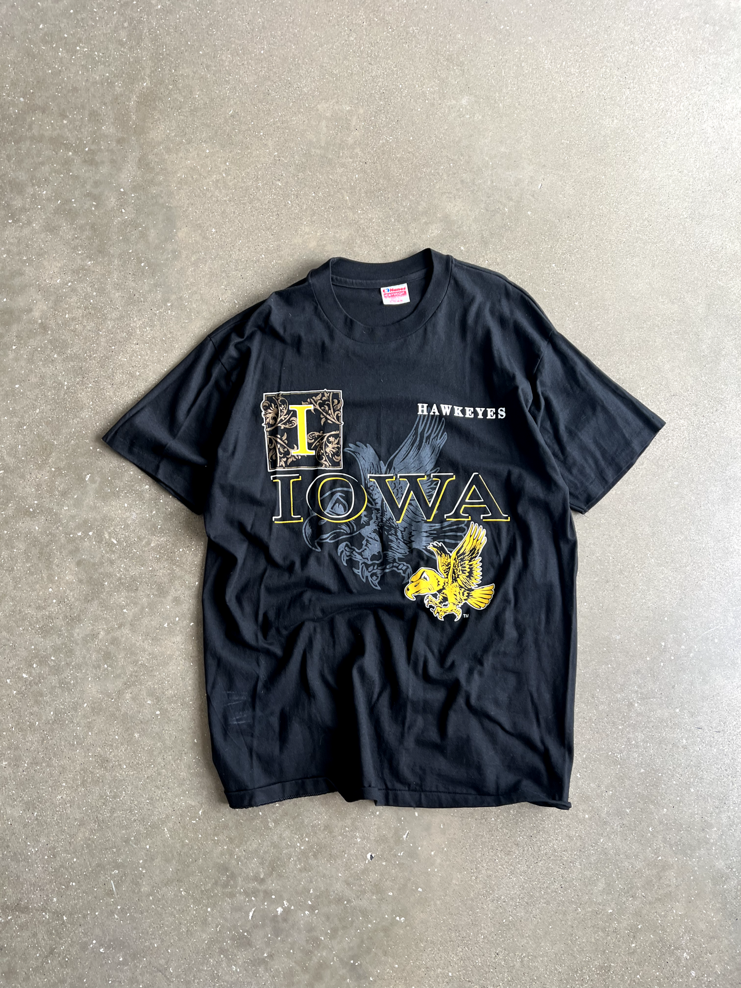 Vintage Black Iowa Tee - XL