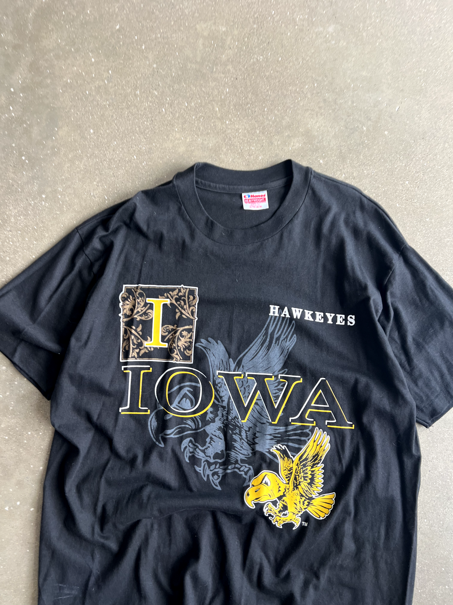 Vintage Black Iowa Tee - XL