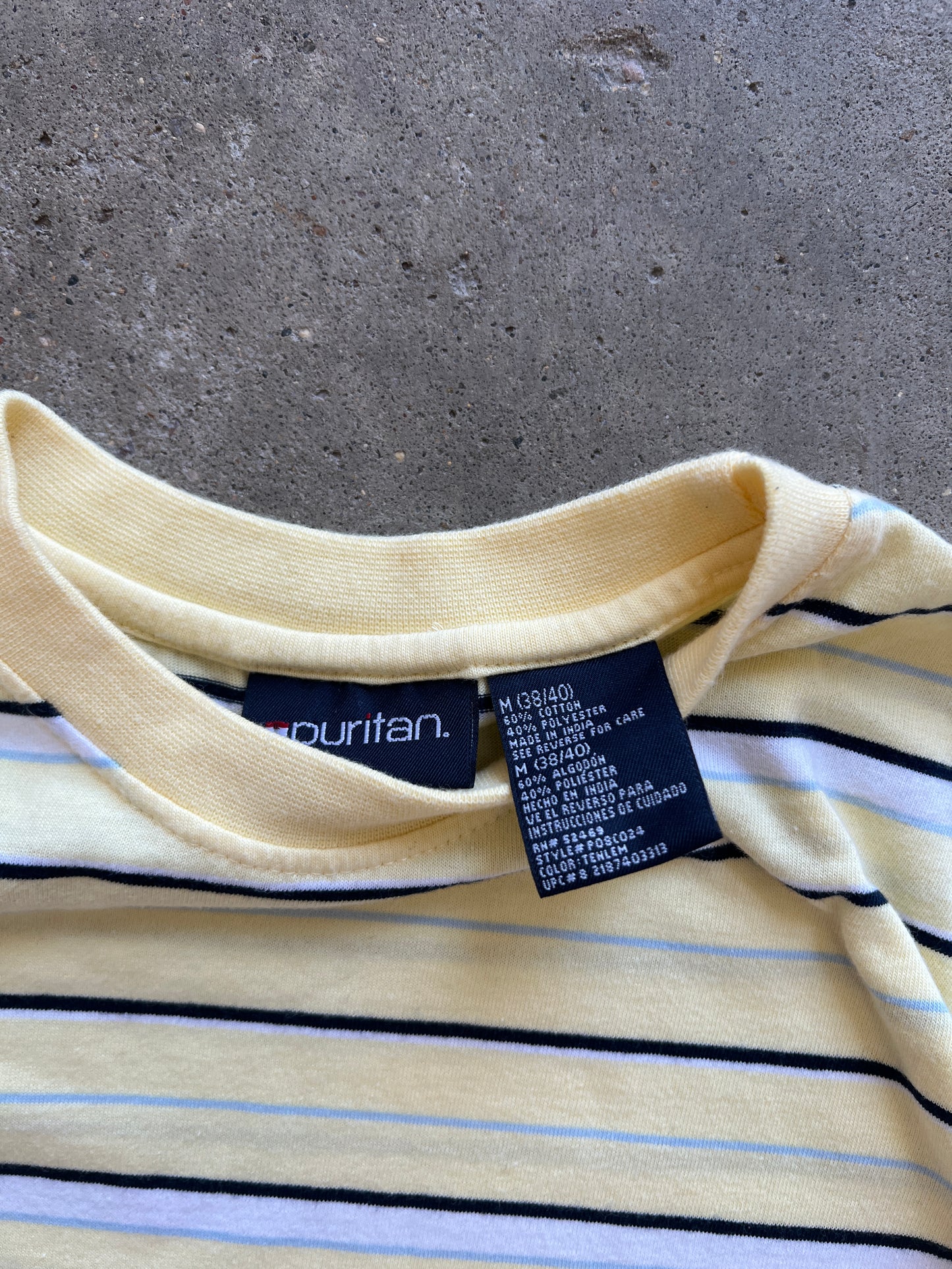 Vintage Yellow Stripped Shirt - M