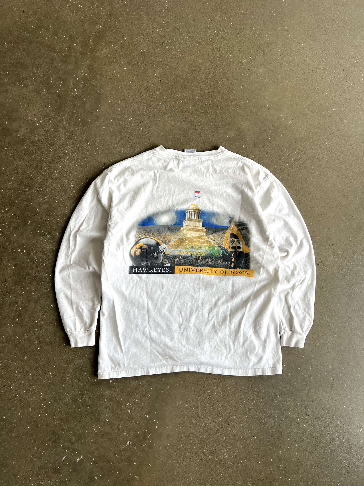 Vintage White Iowa Long Sleeve - L