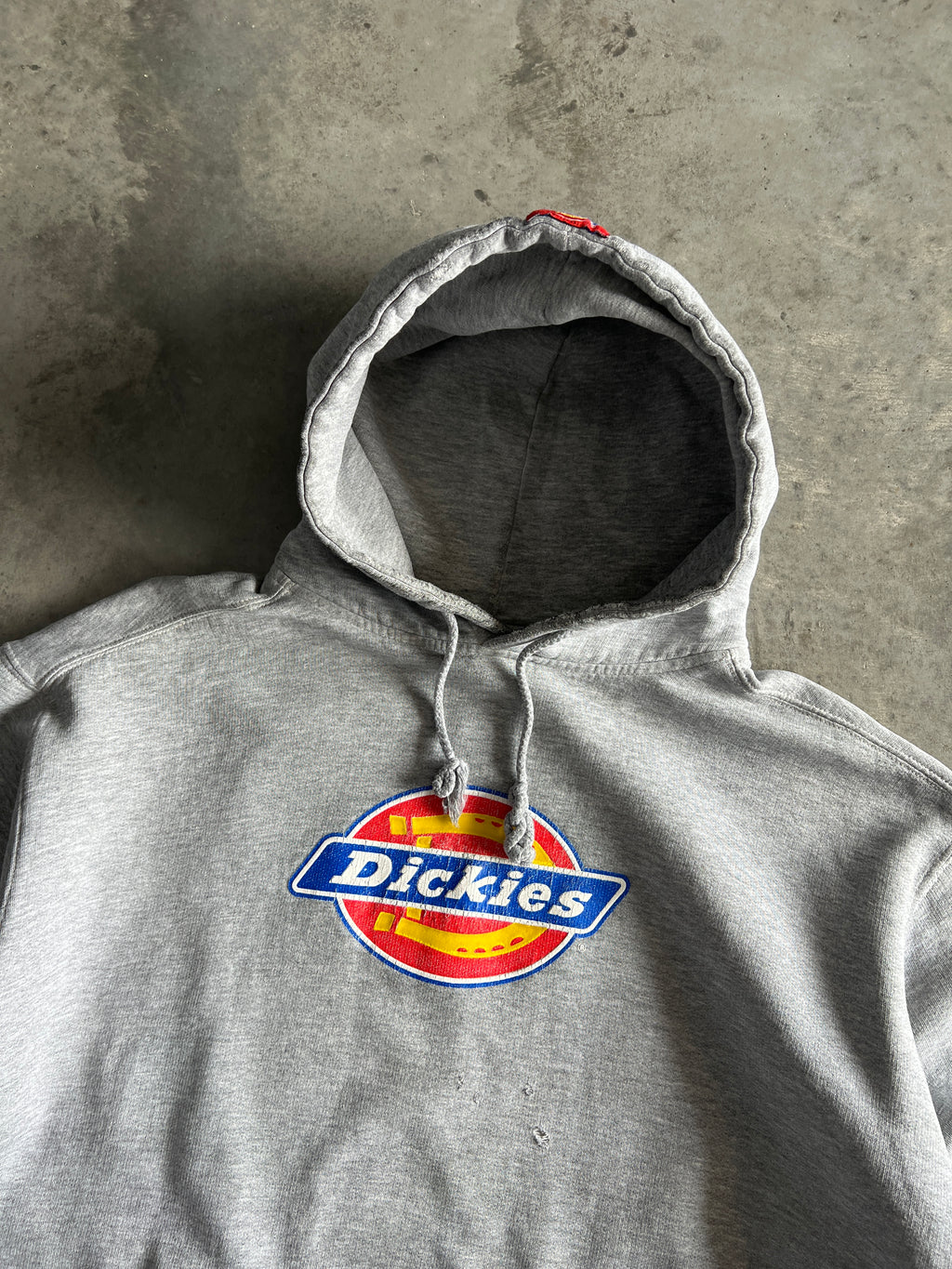 Vintage Distressed Grey Dickies Hoodie - XL