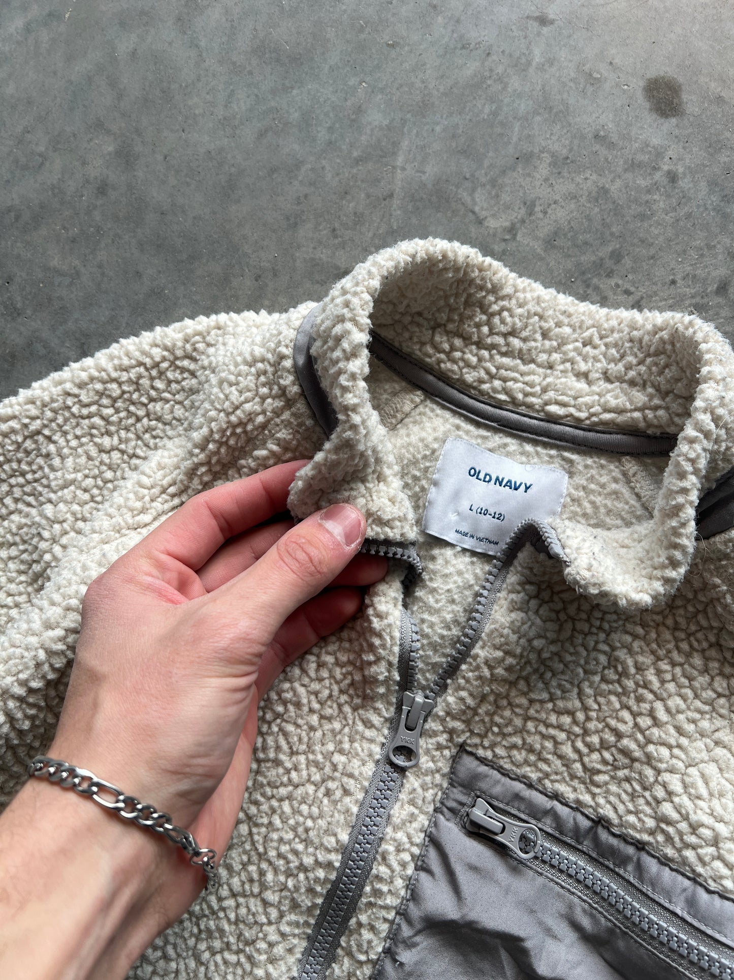 Vintage Cream Patagonia Styled Fleece - S