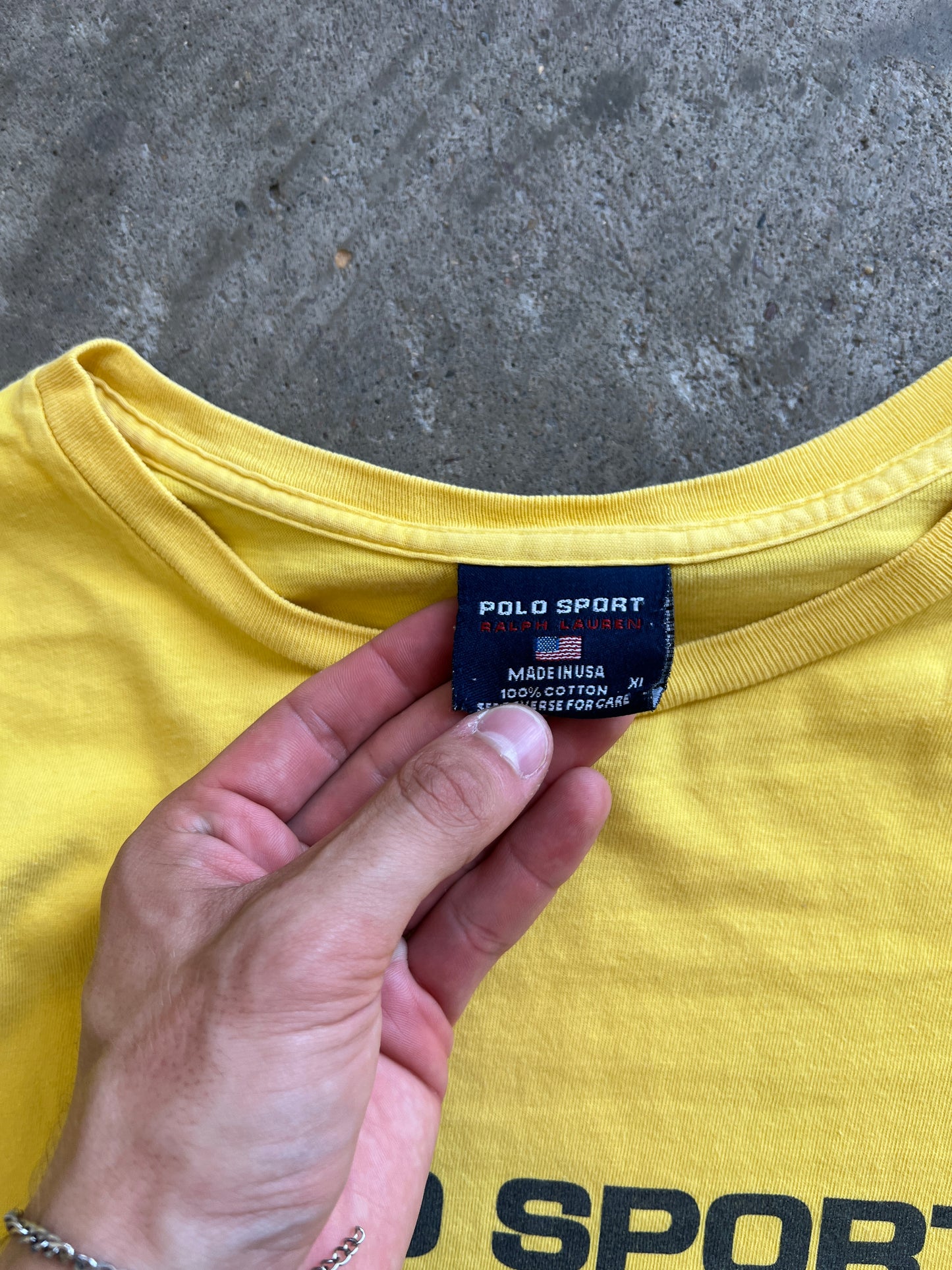 Vintage Yellow Polo Sport Shirt - XL