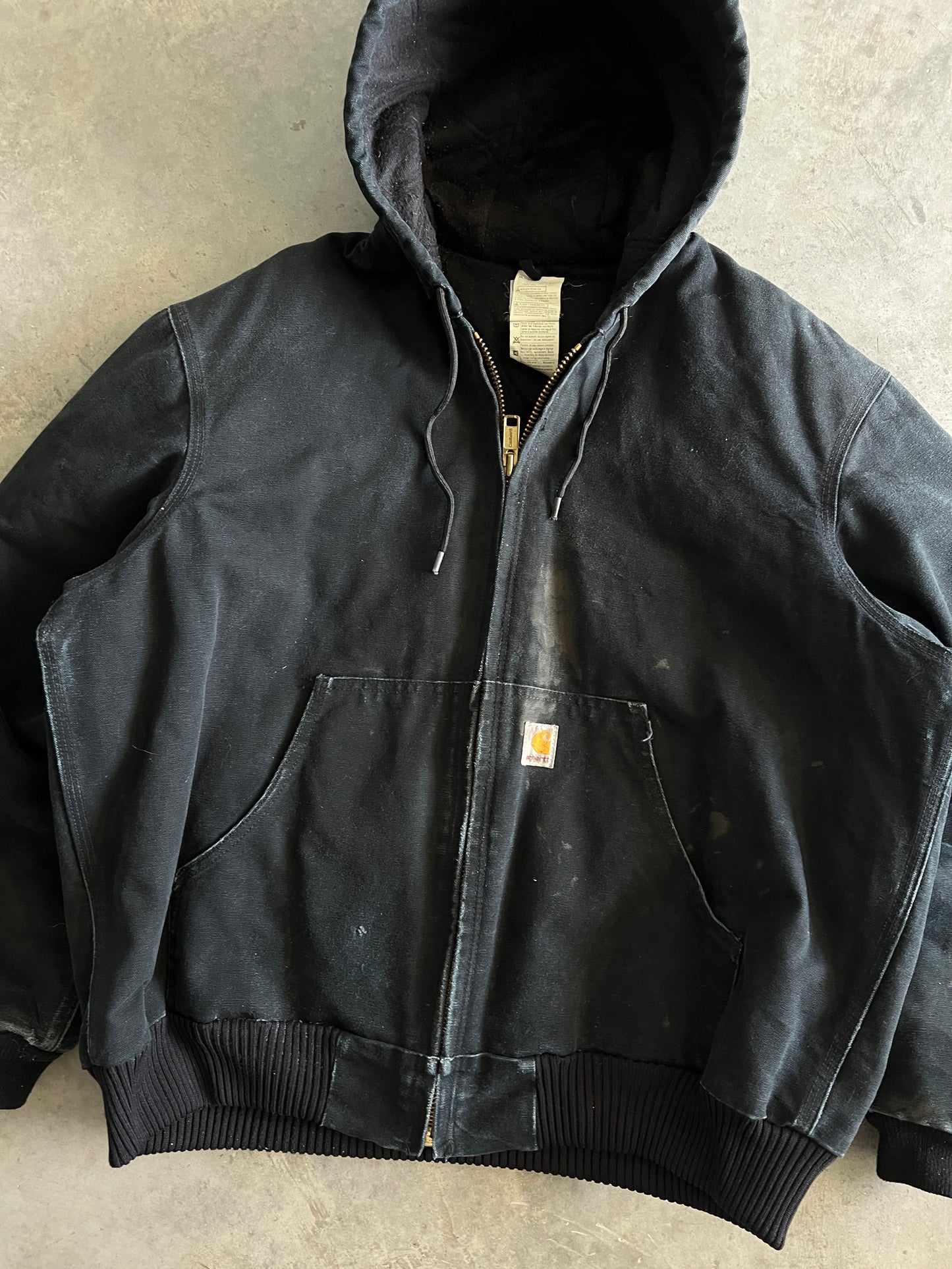 Vintage Faded Black Carhartt Jacket - XXL