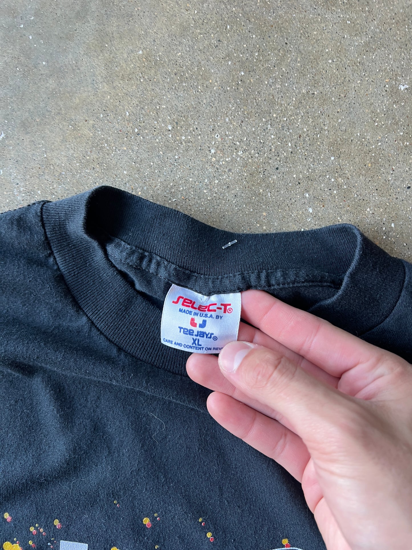 Vintage Black Stock Car Racing Shirt - XL