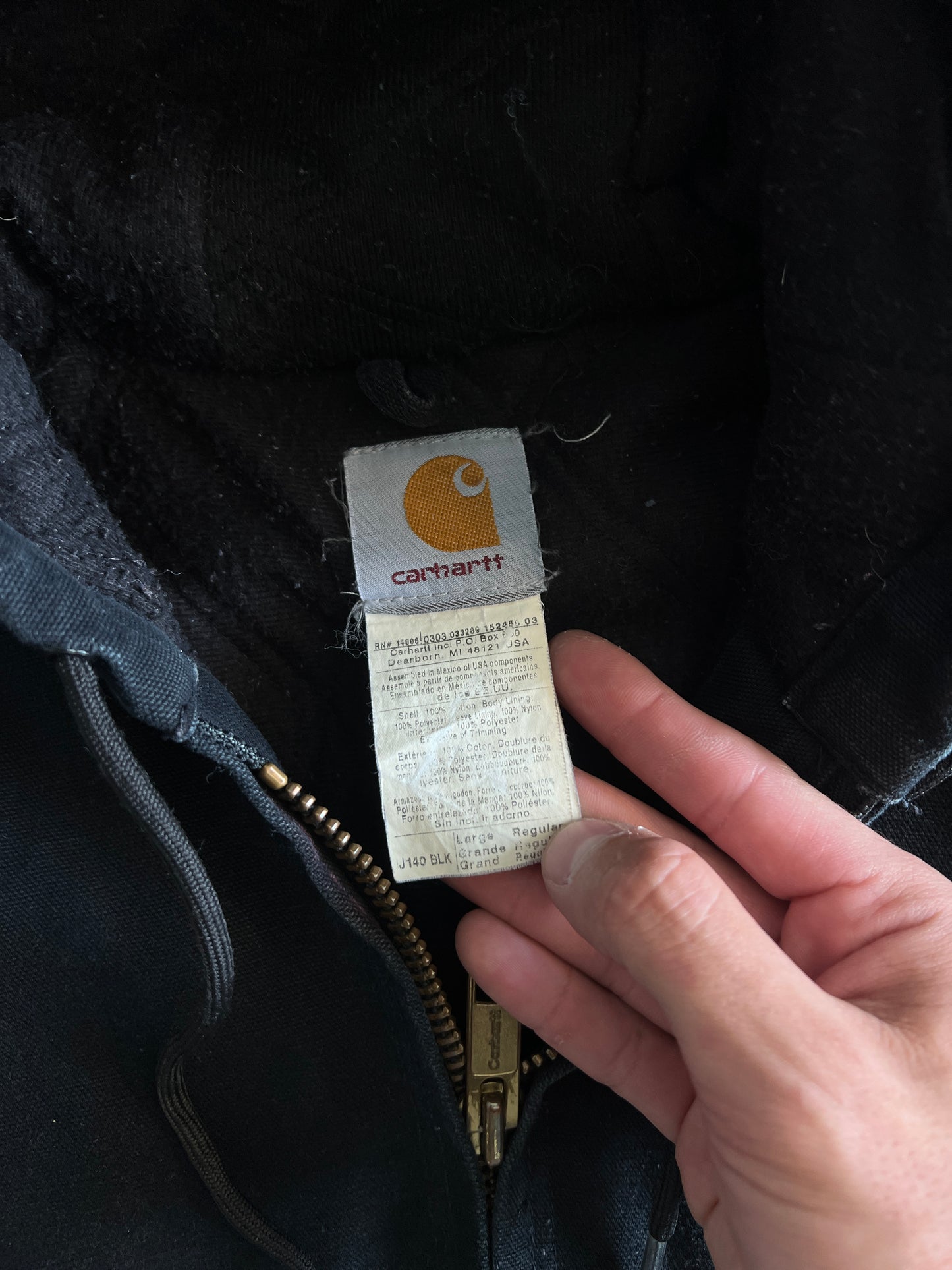 Vintage Faded Black Carhartt Jacket - XXL