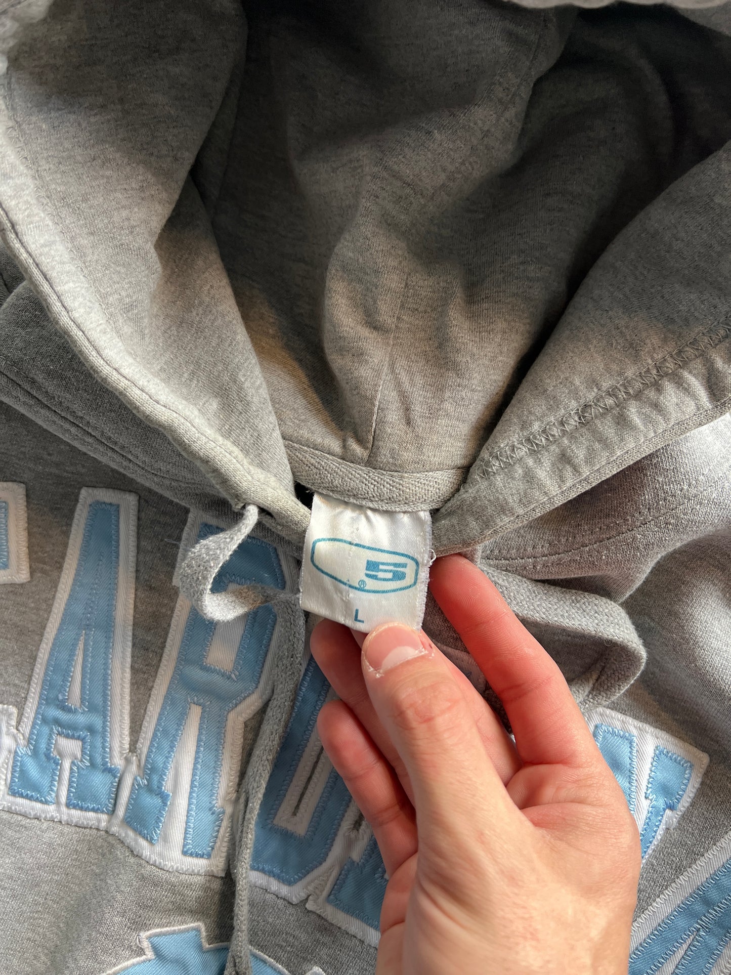 Vintage Heather Grey Carolina Hoodie - L