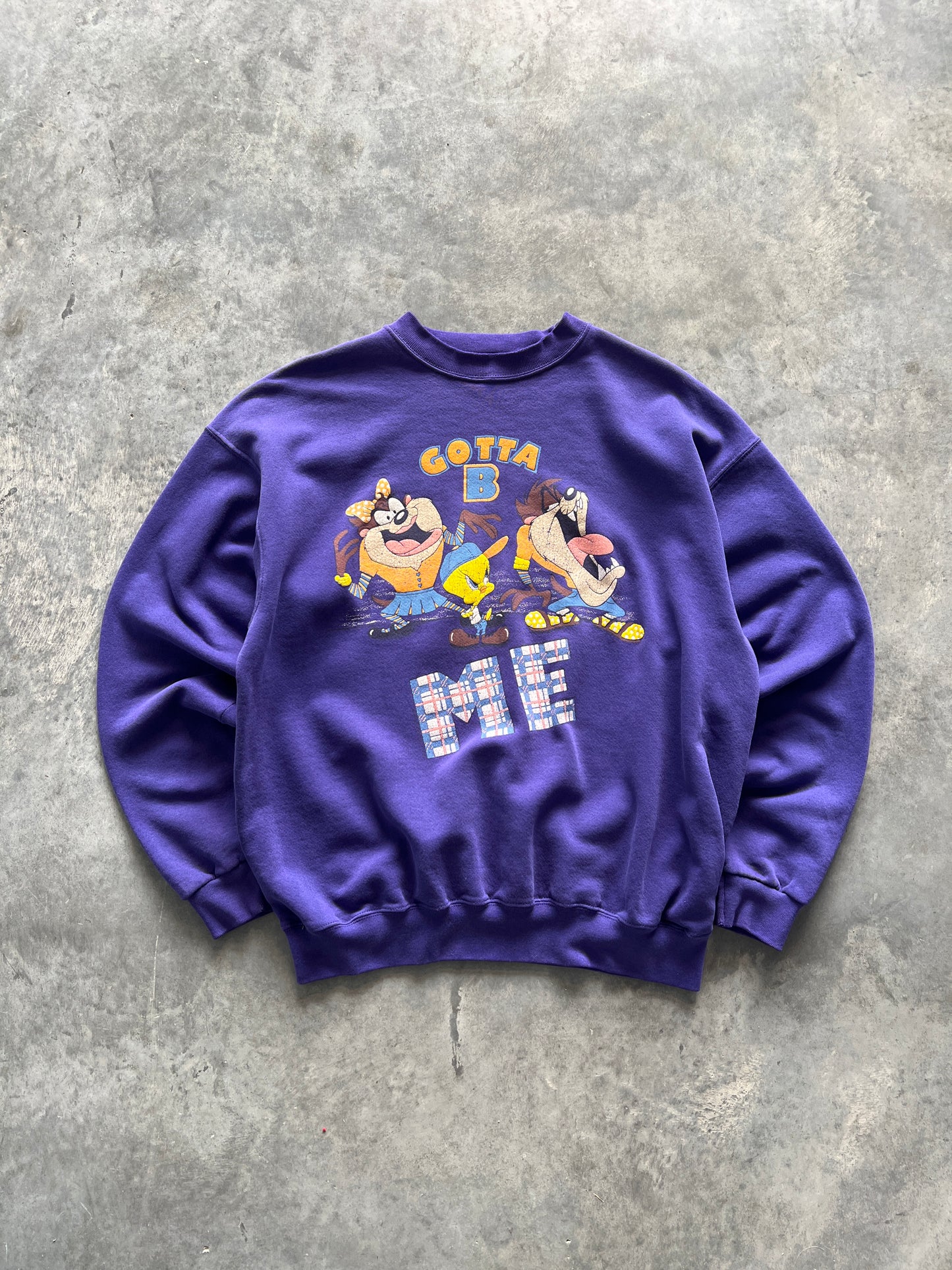 Vintage Purple Taz The Cartoon Crew - M