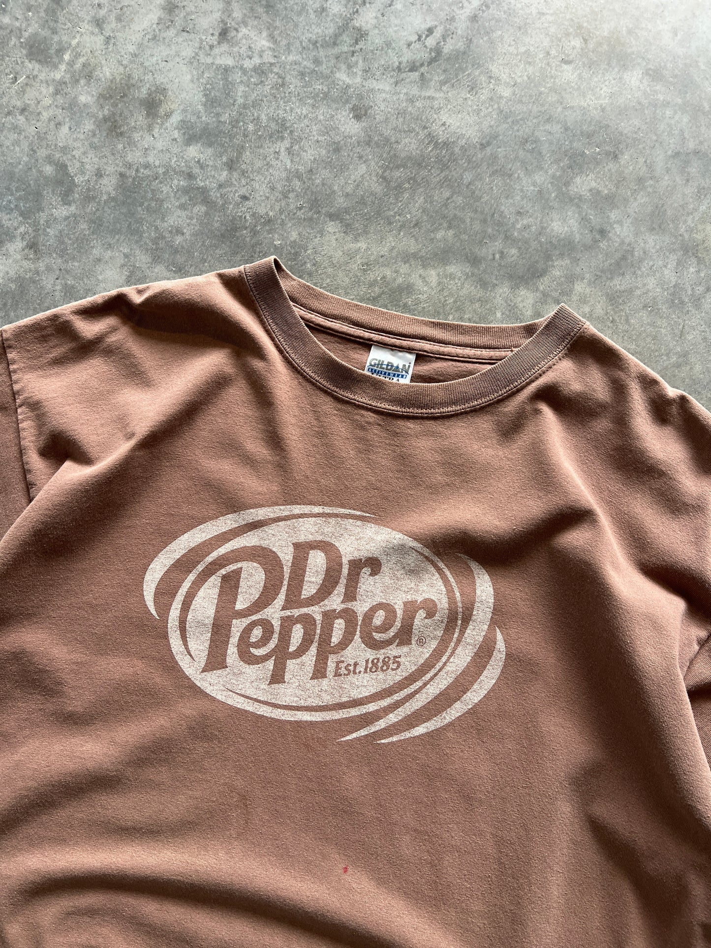 Vintage Dusty Brown Dr Pepper Shirt - L