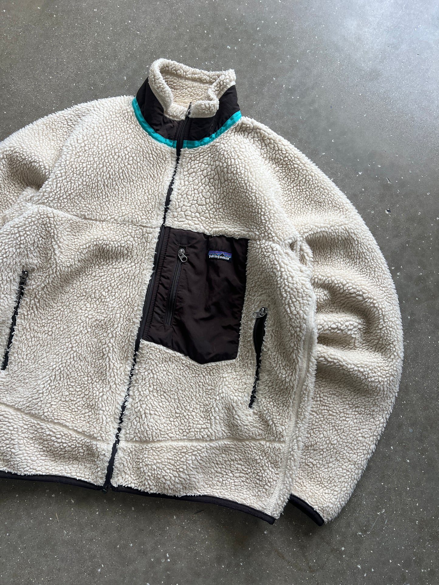 Vintage Oatmeal Fleece Sherpa Patagonia Jacket - M