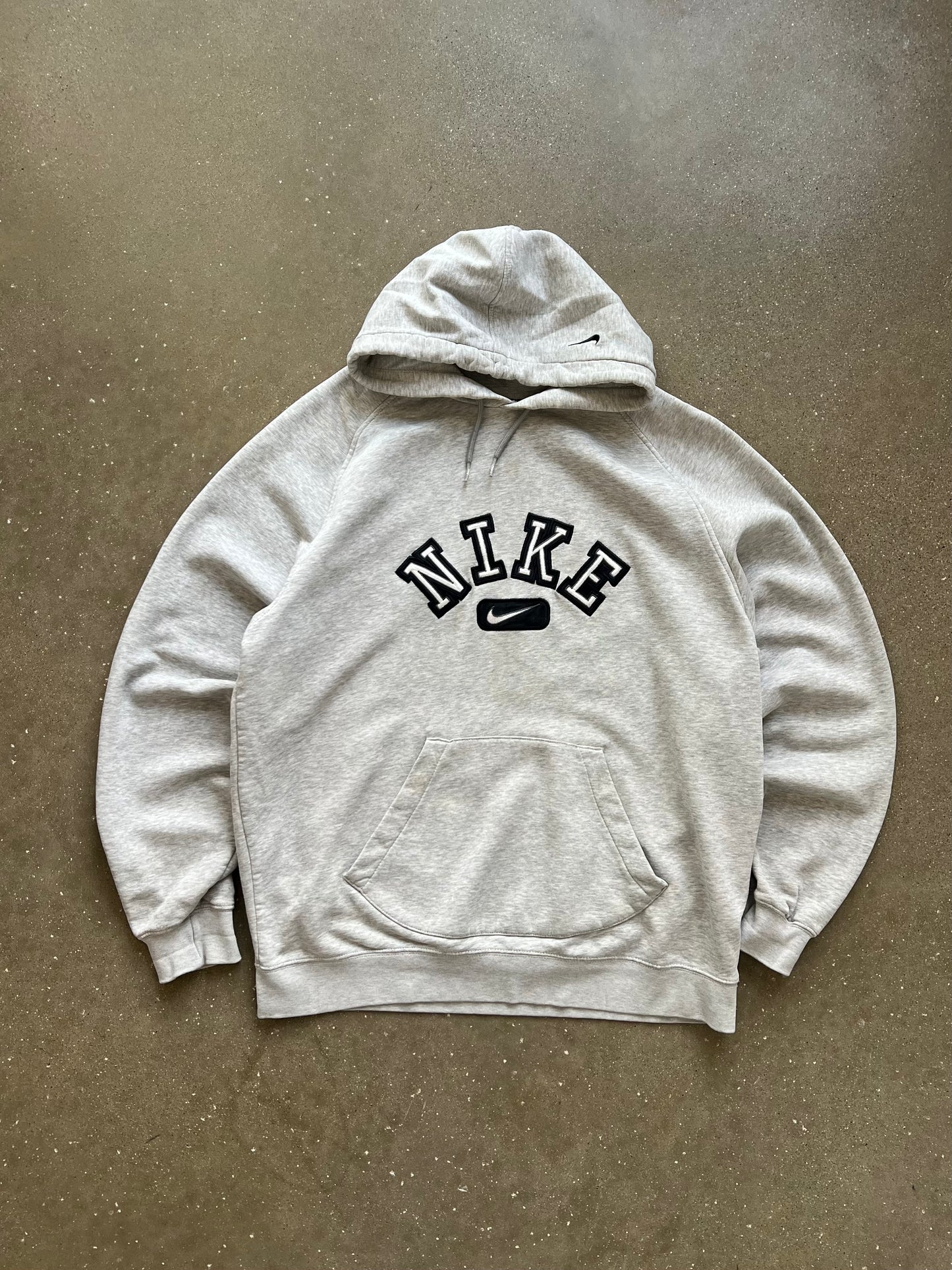 Vintage White Nike Spellout Hoodie - XL