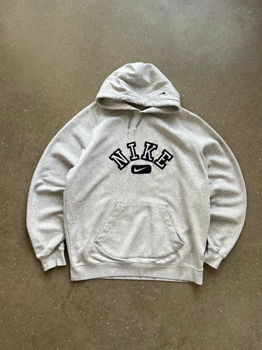 Vintage White Nike Spellout Hoodie - XL