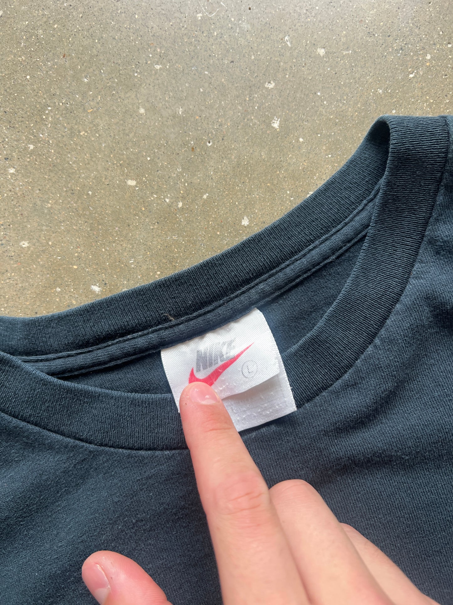 Vintage Black Nike T-Shirt - L