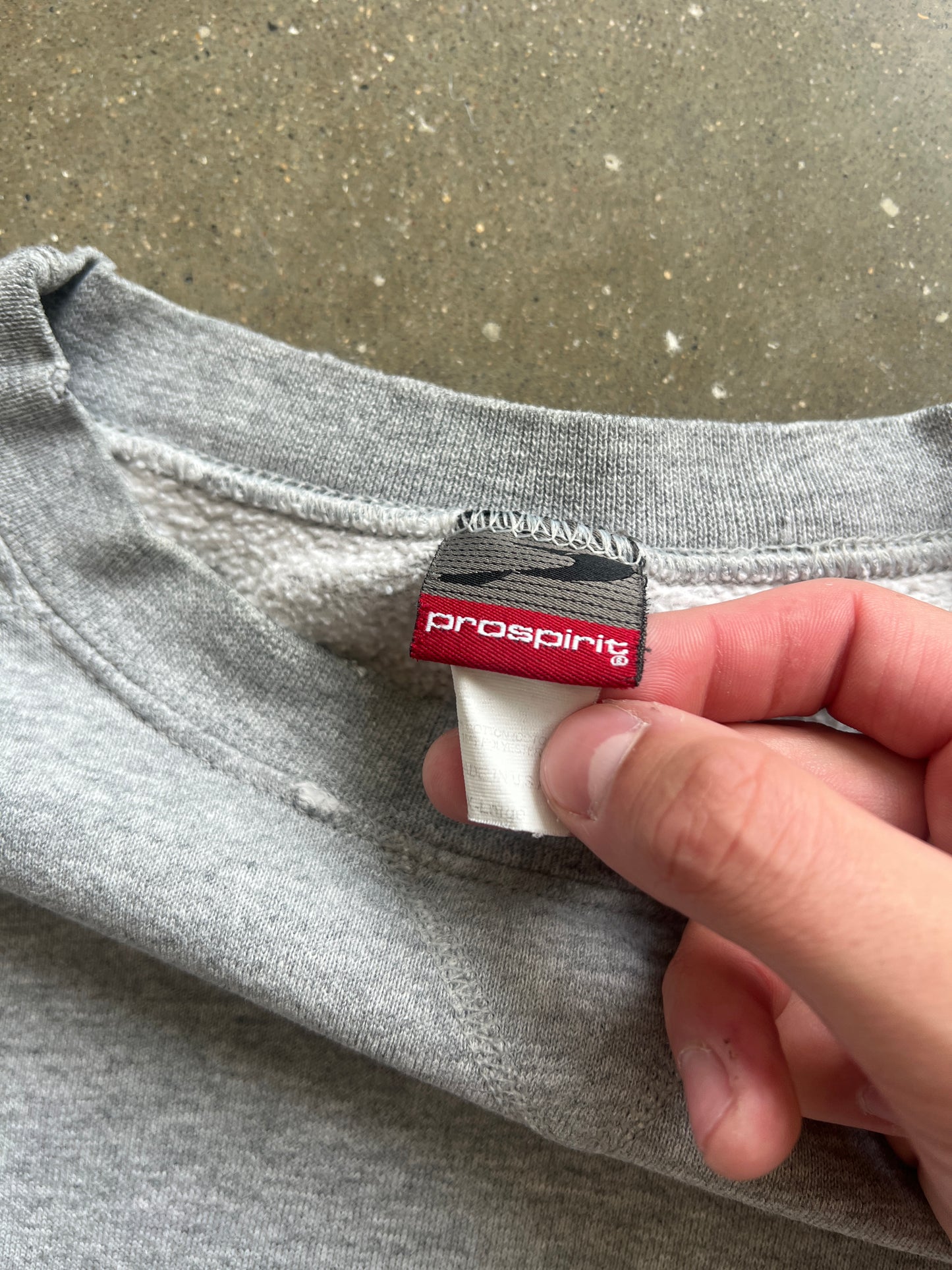 Vintage Heather Gray Minimalist Crew Neck Sweater - XL