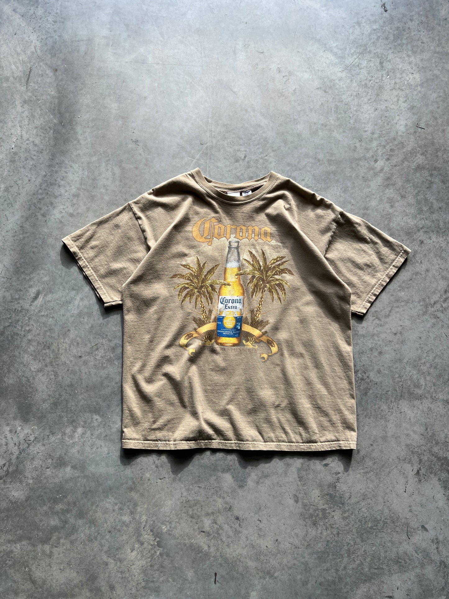 Vintage Dusty Brown Corona Beer Shirt - M