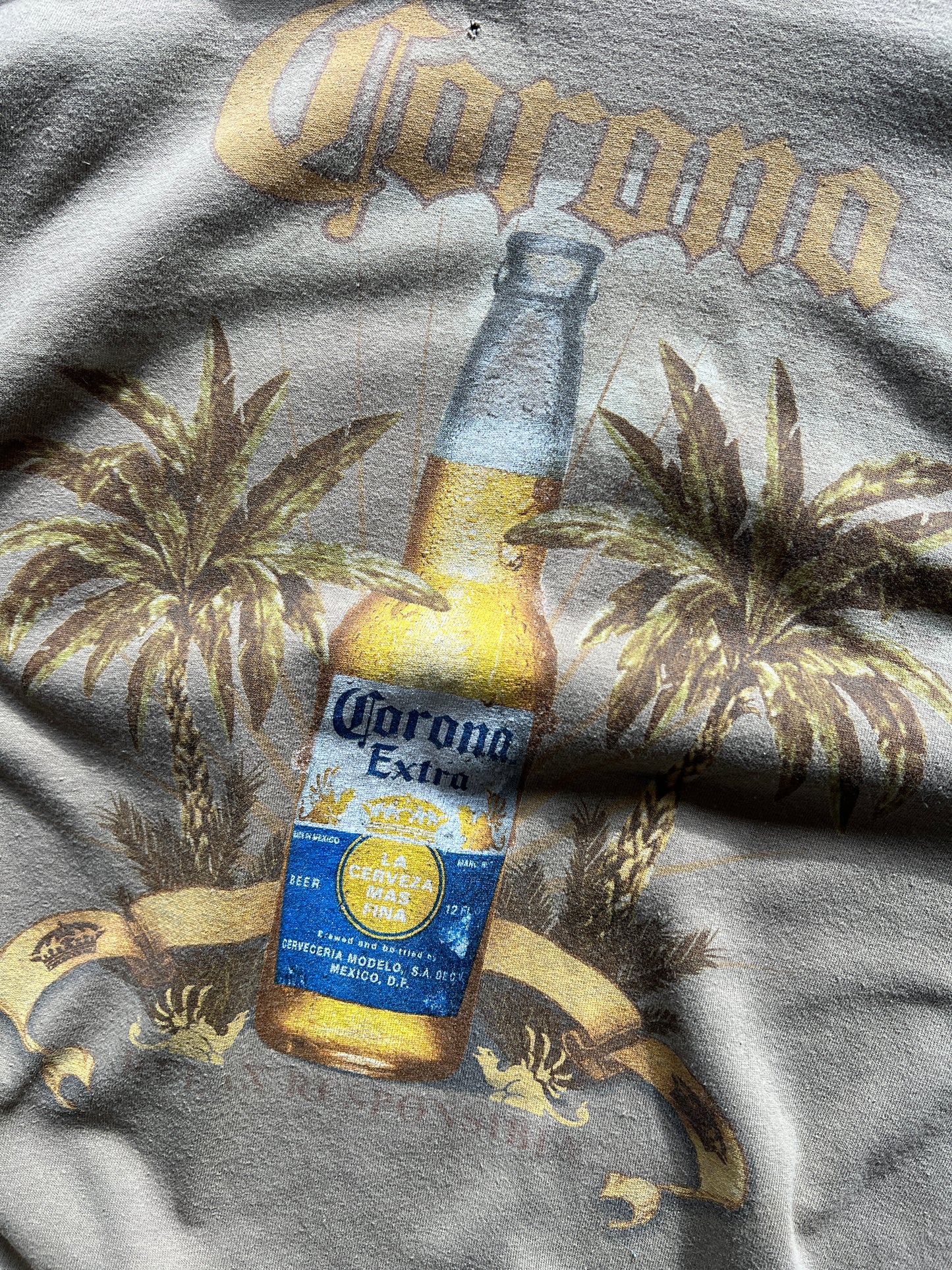 Vintage Dusty Brown Corona Beer Shirt - M