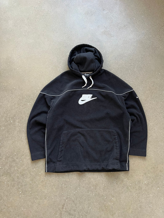 Vintage Black Nike Fleece Hoodie - L