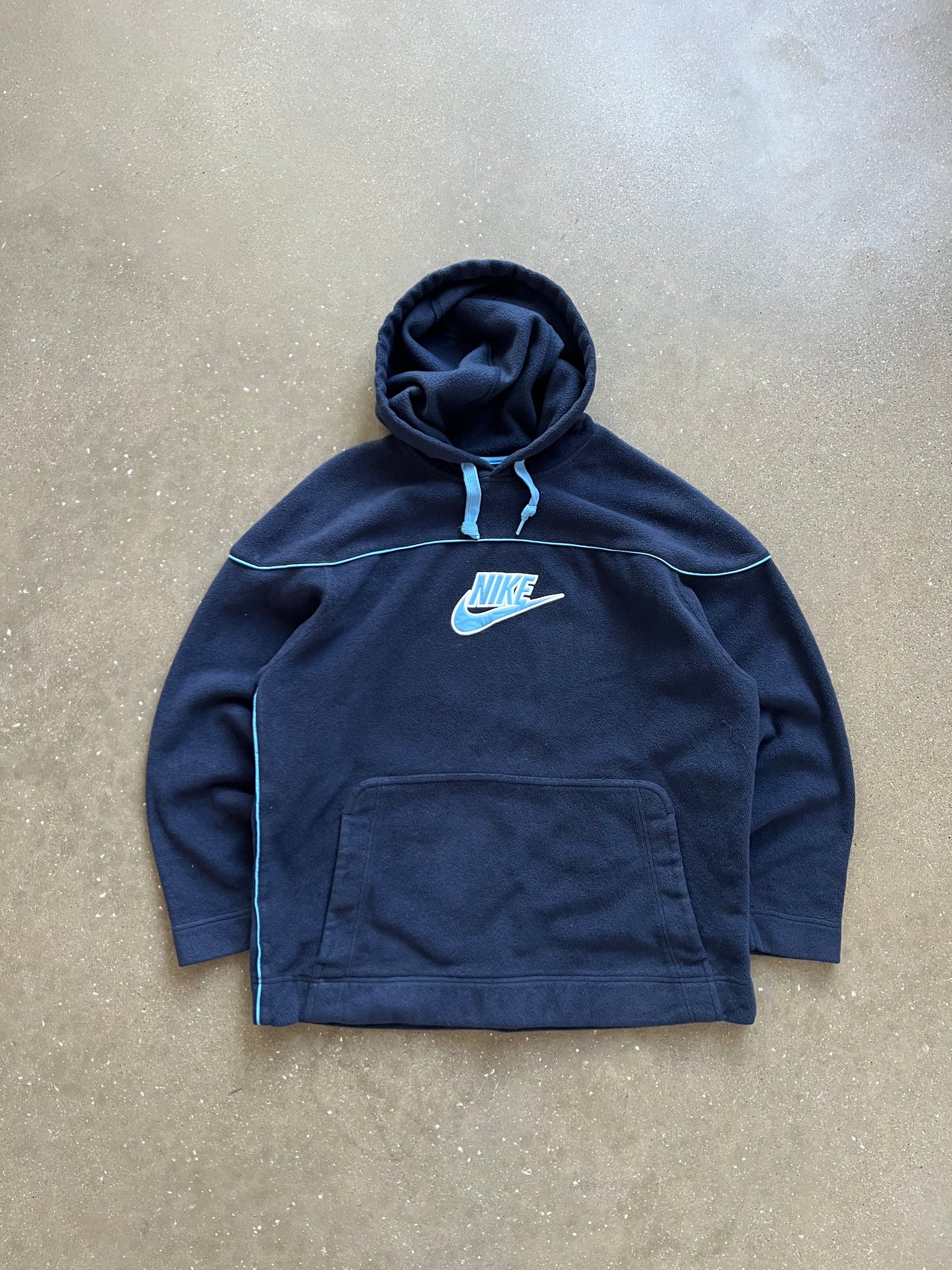 Vintage Blue Nike Fleece Hoodie - M